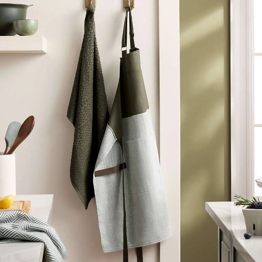 Handmade Cotton Herringbone Apron Kitchen Design Series - Image 2