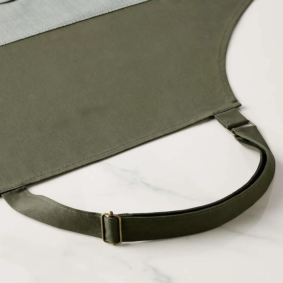 Handmade Cotton Herringbone Apron Kitchen Design Series - Image 3