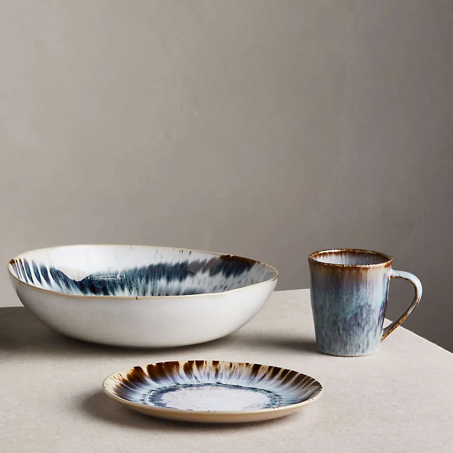 Blue & White Premium Handmade Ceramic Dinnerware Set - Image 3