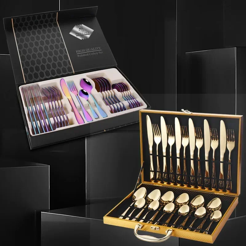Golden Tableware Set Light Luxury Stainless Steel - Image 6