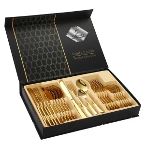 Golden Tableware Set Light Luxury Stainless Steel